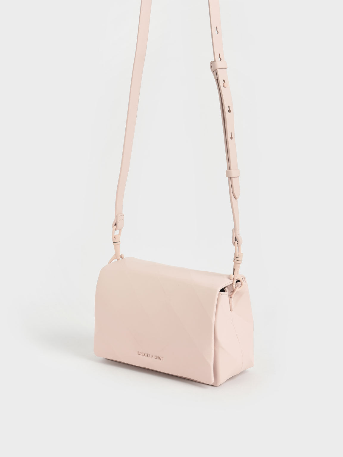 Geometric Crossbody Bag, Light Pink, hi-res