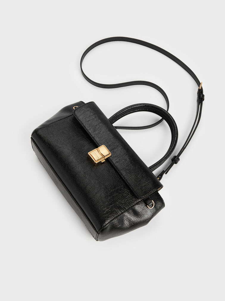 Acelynn Rope-Chain Tote Bag, Black, hi-res