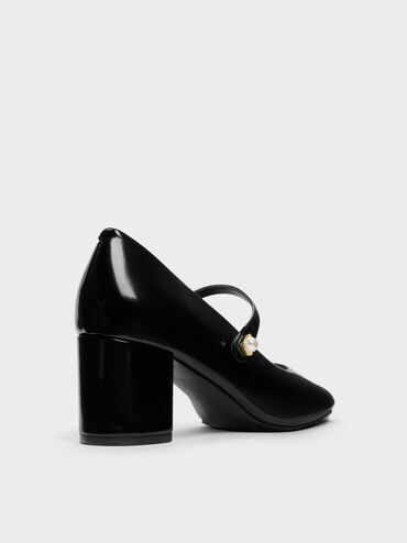 Sepatu Pumps Mary Jane Pearl Marie, Black Box, hi-res
