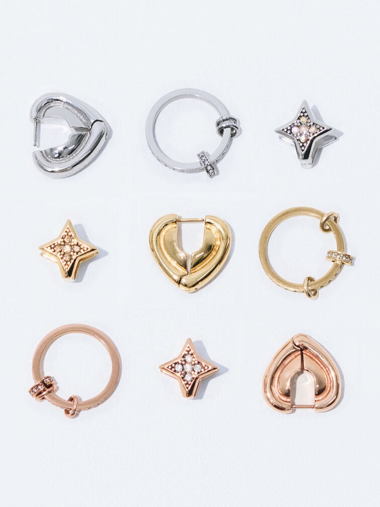 Anting Crystal Star Everest, Rose Gold, hi-res