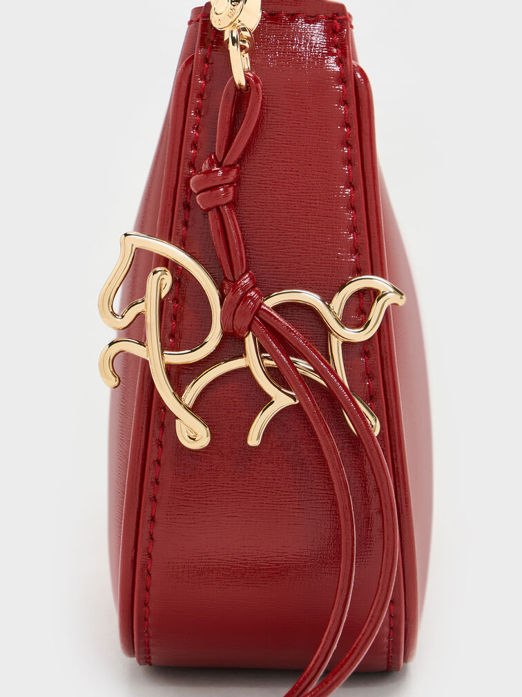 Tas Bahu Horse-Motif Elspeth, Tomato Red, hi-res