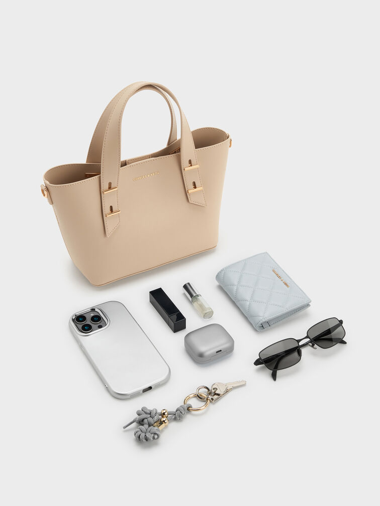 Tas Tote Double-Handle Shania Mini, Dusted Oat, hi-res