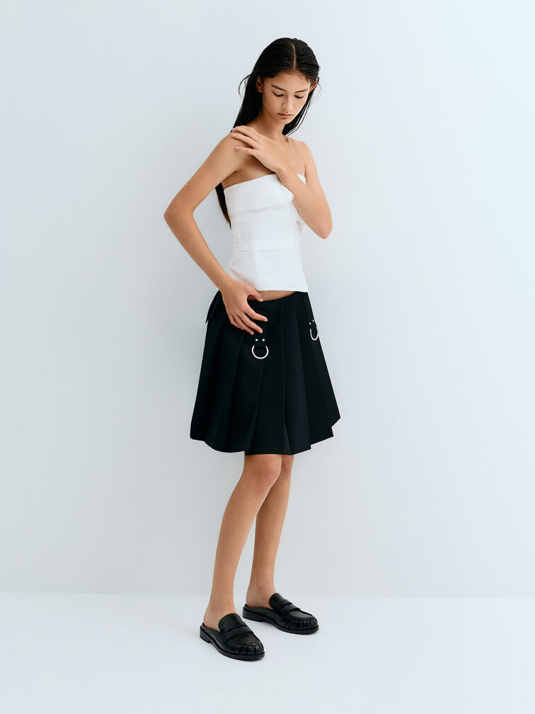 Dylan Penny Loafer Mules, Black, hi-res