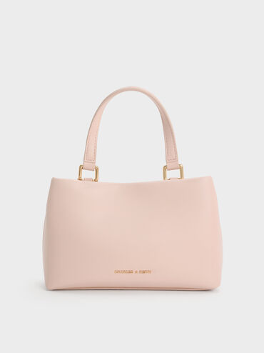 Tas Top Handle Ruched Halsey, Soft Pink, hi-res