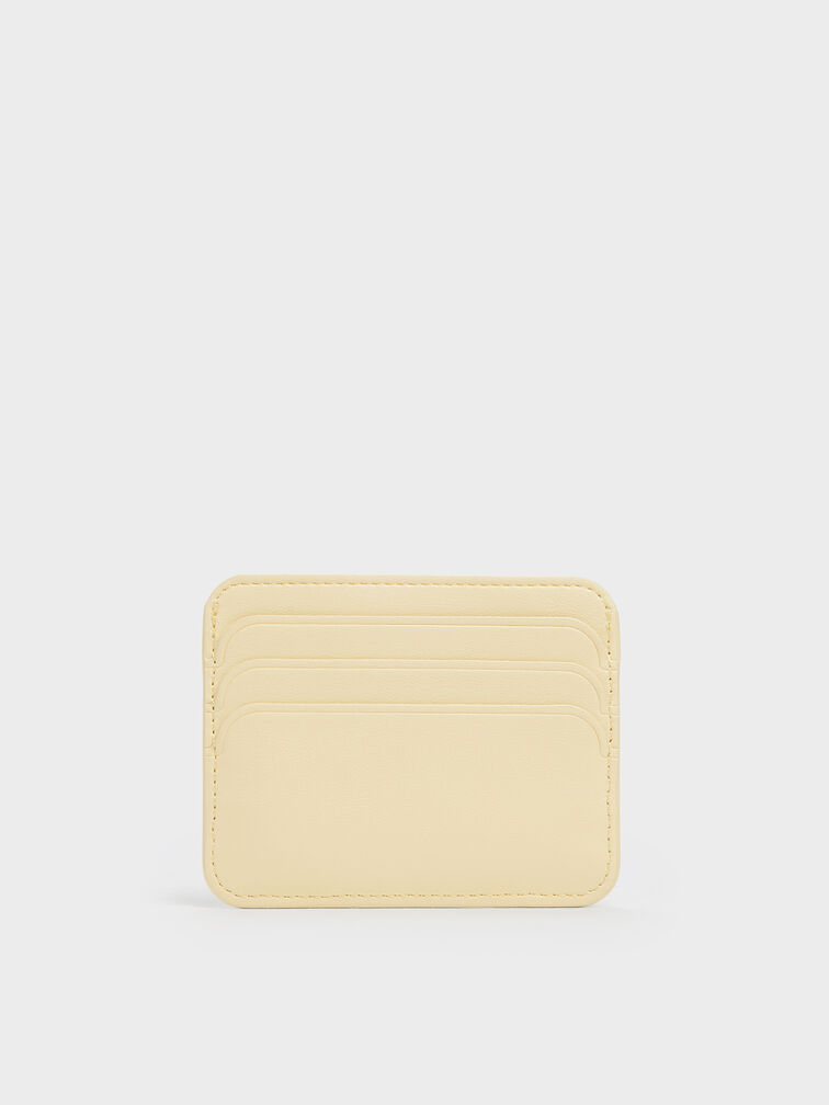 Cleo Quilted Card Holder, Butter Yellow, hi-res