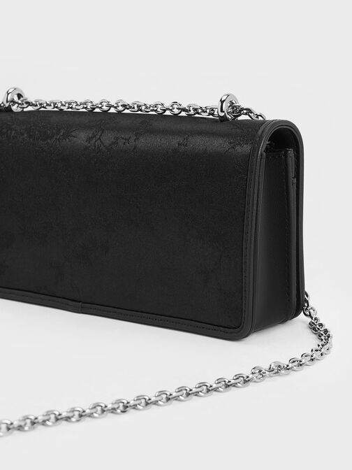 Dompet Panjang Chain Handle Paffuto Recycled, Noir, hi-res