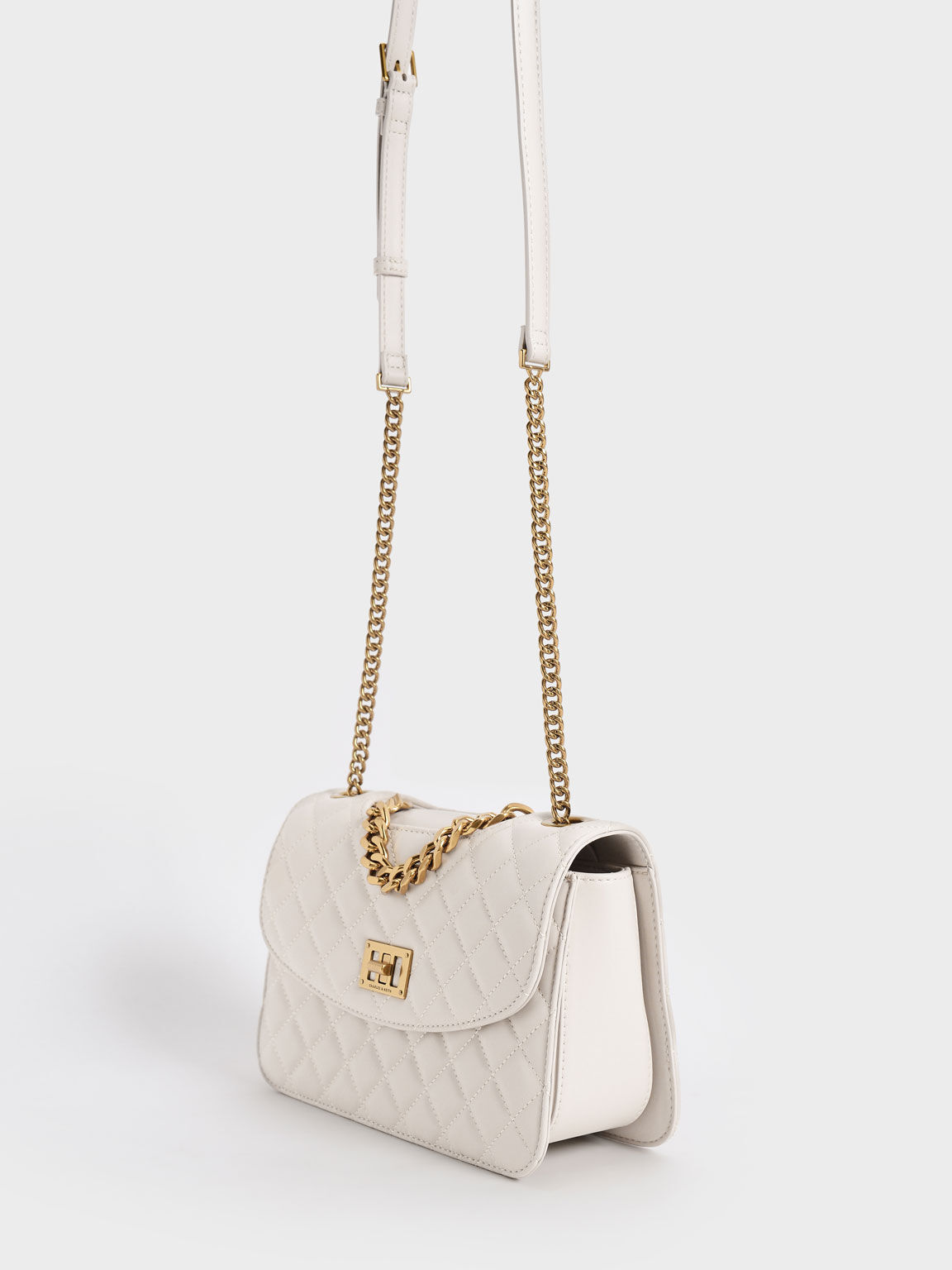Clutch Quilted, Ivory, hi-res