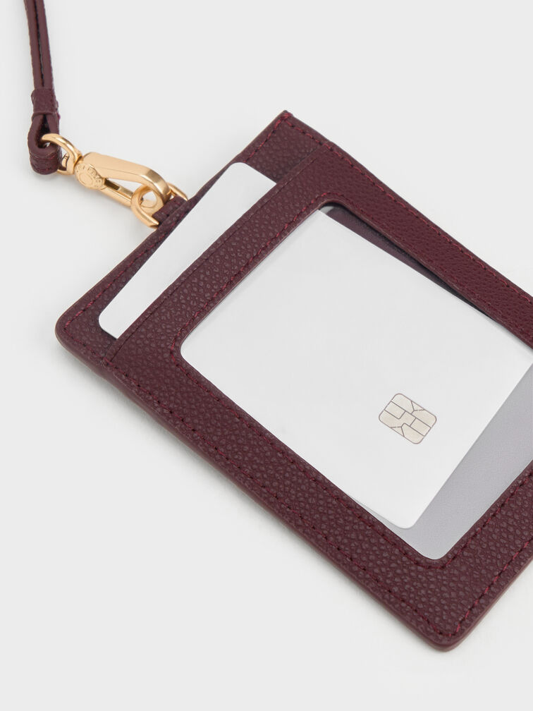 Dompet Card Holder Side-Zip Twilia, Wineberry Red, hi-res