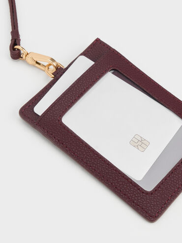Dompet Card Holder Side-Zip Twilia, Wineberry Red, hi-res