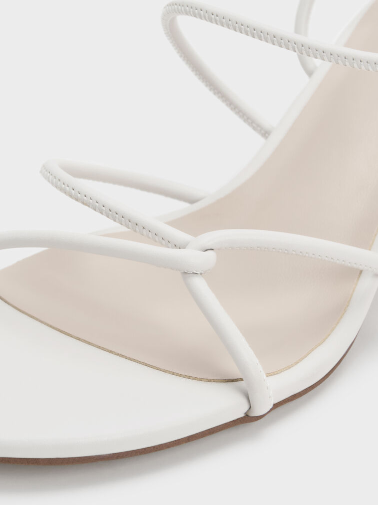 Sandal Block Heel Strappy Meadow, White, hi-res
