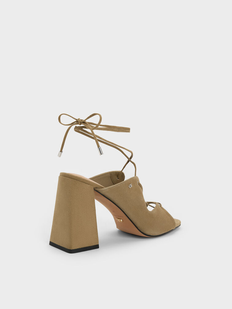 Sandal Heeled Jianna Suede, Military Green, hi-res