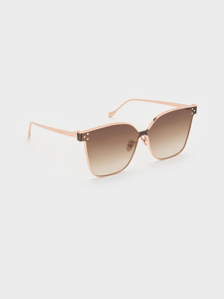Ginny Butterfly Sunglasses, Rose Gold, hi-res