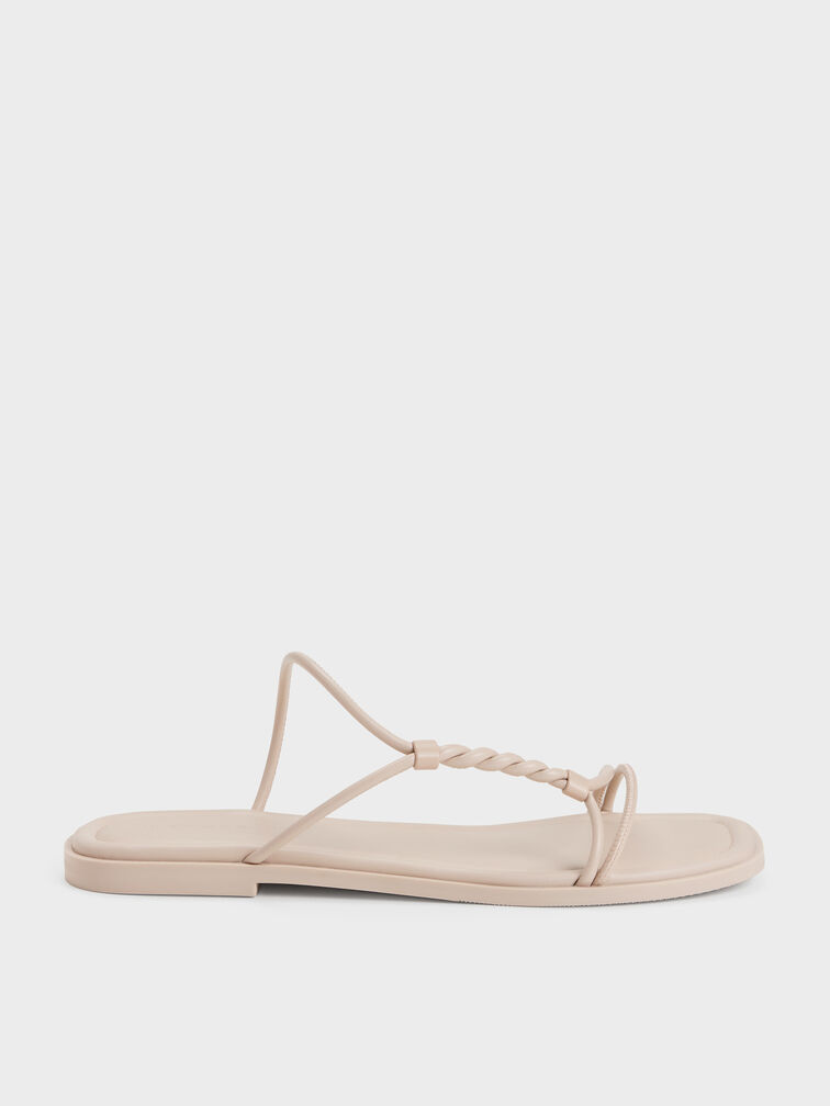 Sandal Slide Twist-Strap Fianna, Beige, hi-res