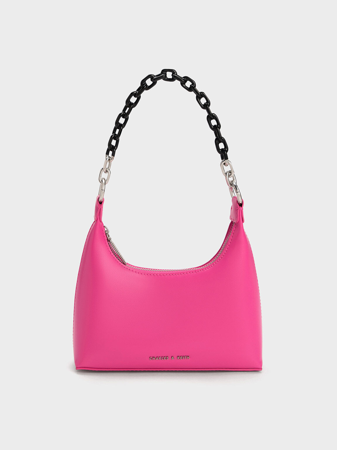 Fuchsia Koi Chain Handle Shoulder Bag CHARLES KEITH ID