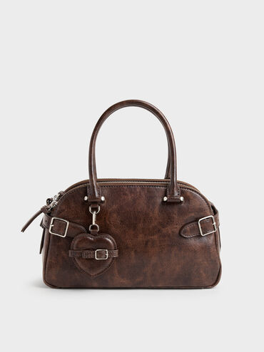 Tas Bowling Heart-Charm Nellie, Distressed Coffee, hi-res