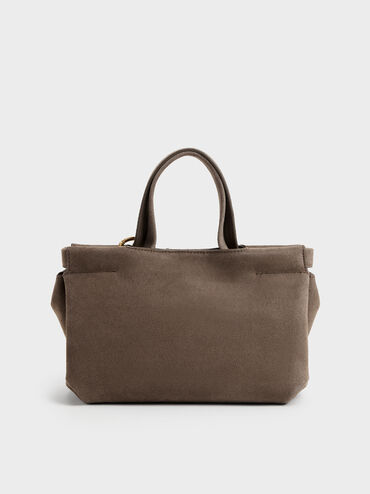 Mini Zephyr Tassel Tote Bag, Stone Grey, hi-res