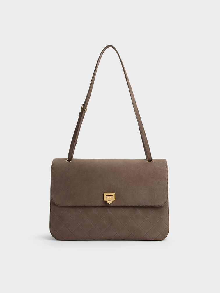Tas Bahu Noane Elongated Handle, Stone Grey, hi-res