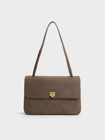 Tas Bahu Noane Elongated Handle, Stone Grey, hi-res