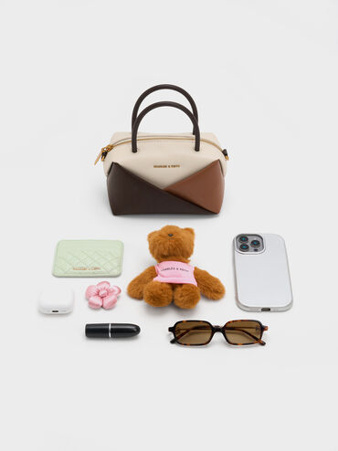 Tas Bowling Geometris Colourblock Midori, Multi Brown, hi-res