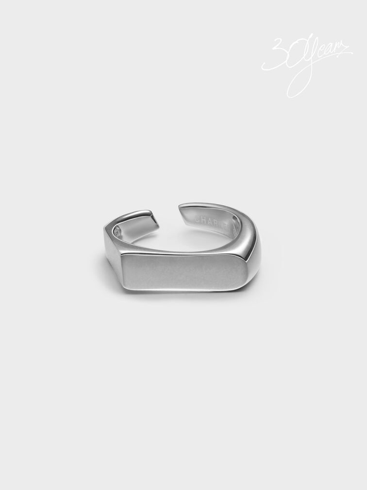 Cincin Gabine Open Scluptural, Silver, hi-res