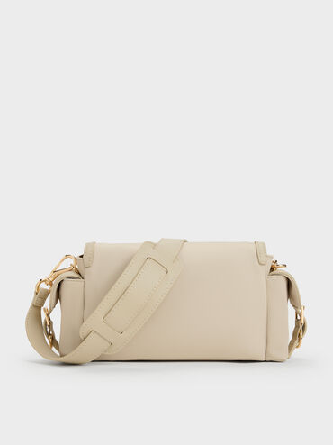 Tas Selempang Buckled Levy Nilon, Dusted Oat, hi-res