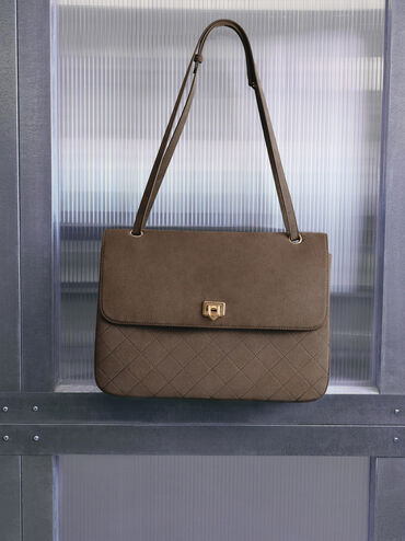 Tas Bahu Noane Elongated Handle, Stone Grey, hi-res