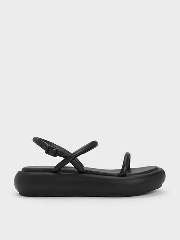 Sandal Padded Flatform Keiko, Black, hi-res