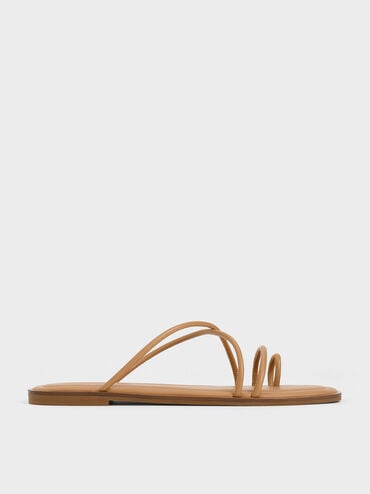 Sandal Strappy Toe-Ring Meadow, Camel, hi-res