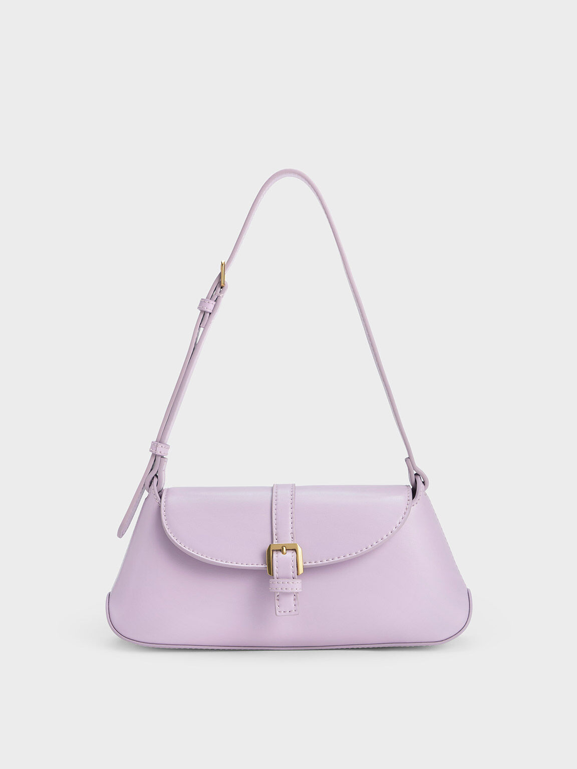 Annelise Double Belted Shoulder Bag, Lilac, hi-res