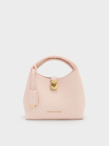 Mini Chance Turn-Lock Bucket Bag, Soft Pink, hi-res
