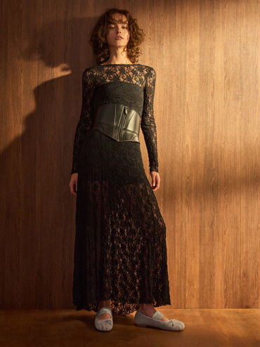 Sepatu Flats Mary Jane Furry-Strap Bow Winona Felt, Light Grey, hi-res