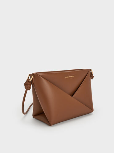 Tas Selempang Geometric Midori, Chocolate, hi-res