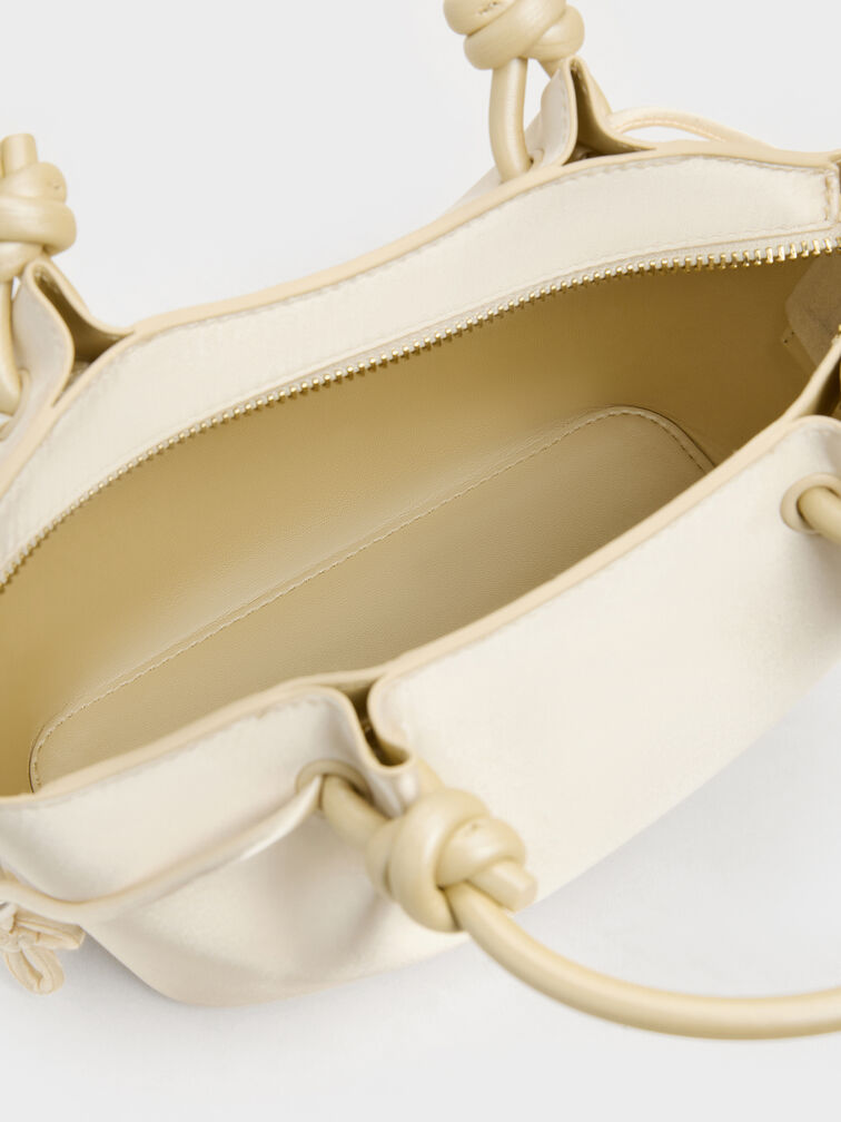 Tas Tote Knotted-Handle Pearl-Butterfly Sammie, Butter, hi-res