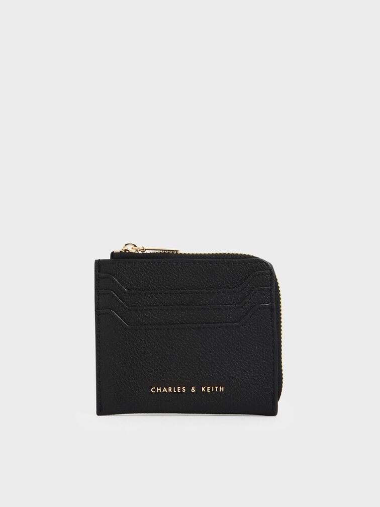 Pouch Zip Small, Black, hi-res