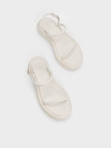 Sandal Padded Flatform Keiko, Chalk, hi-res