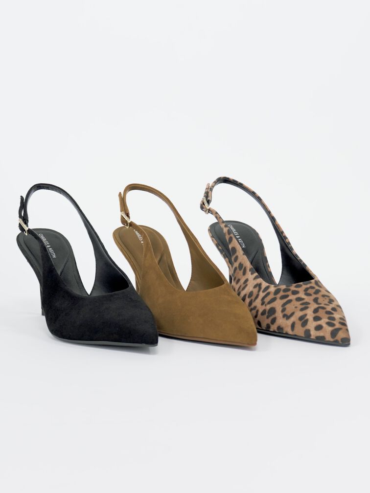 Sepatu Pumps Slingback Leopard-Print Emelia, Animal Print Natural, hi-res