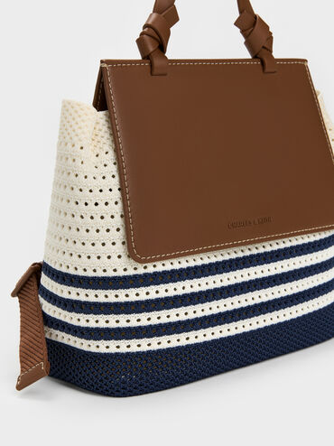 Tas Ransel Knitted Striped Girls's Ida, Multi, hi-res