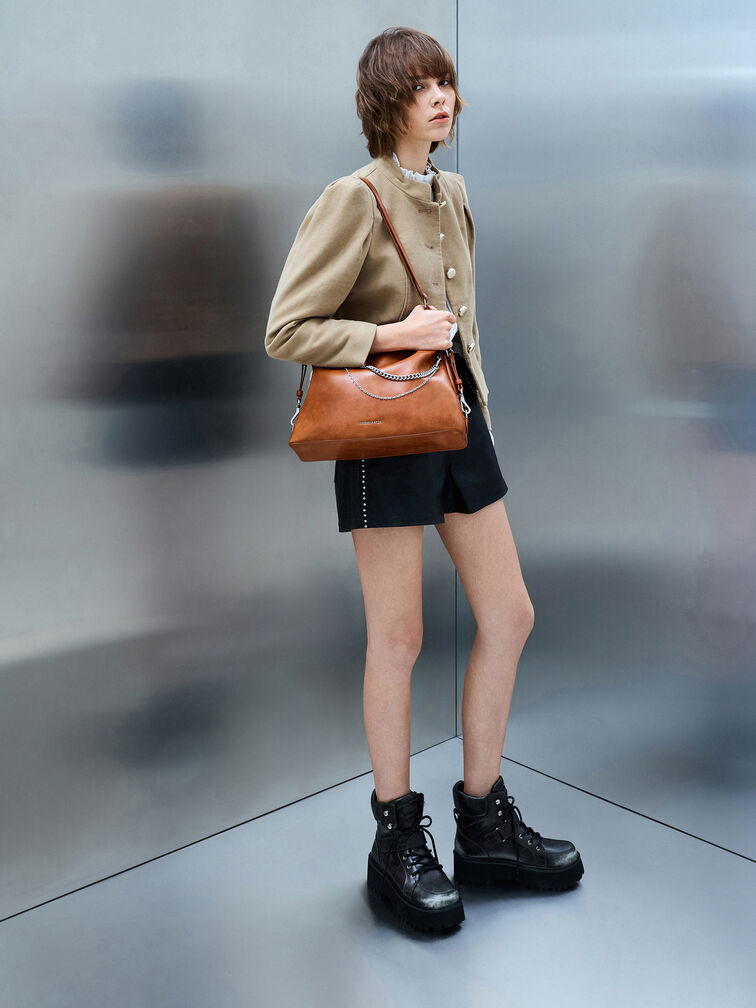 Tas Hobo Chain Atwood, Distressed Tan, hi-res