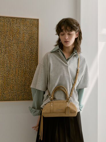 Tas Bowling Studded Tatiana, Sand, hi-res