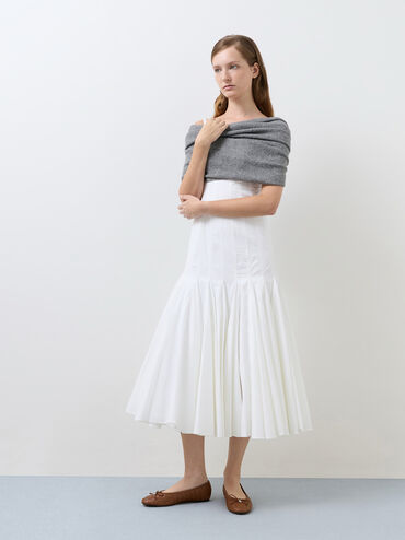 Ivette Woven Bow Ballet Flats, Caramel, hi-res