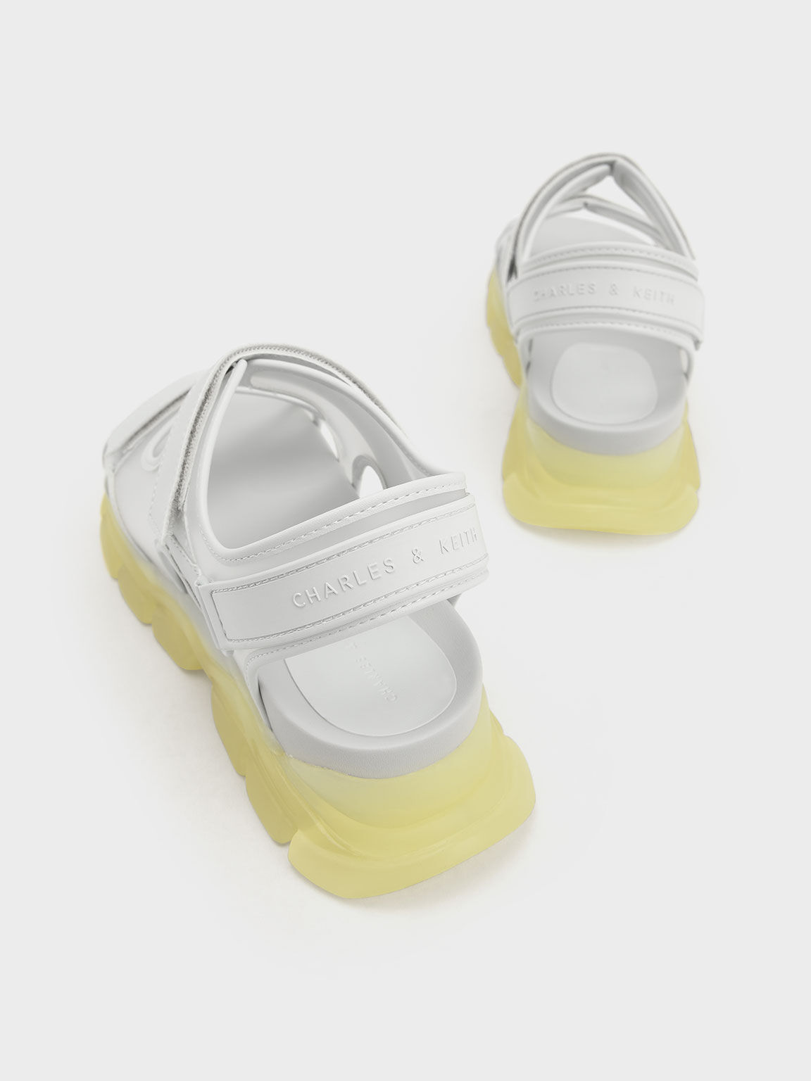 Sandal Sport Translucent-Sole Chunky Coloured, Yellow, hi-res