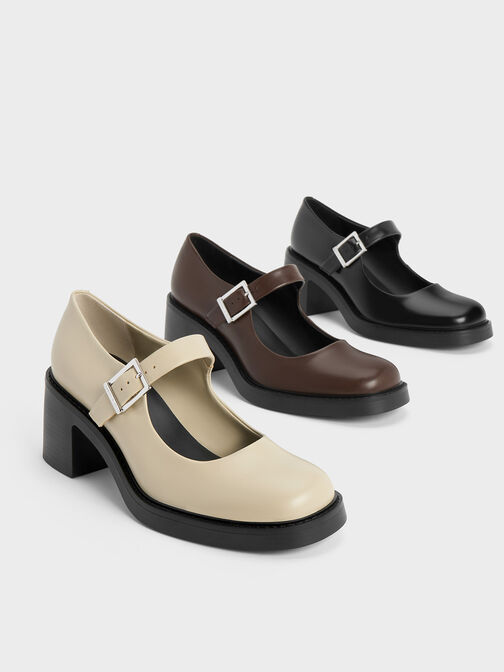 Sepatu Pumps Hester Mary Jane Block-Heel, Black Box, hi-res