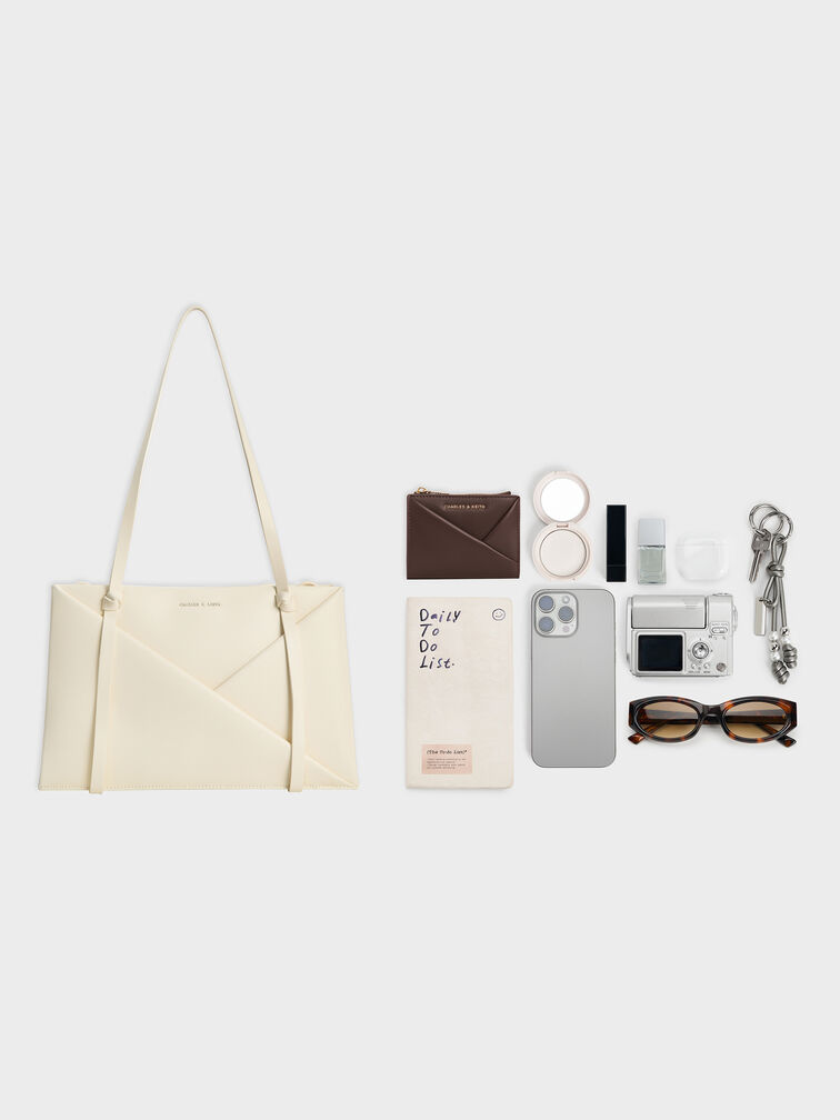 Tote Bag Geometric Midori, Cream, hi-res