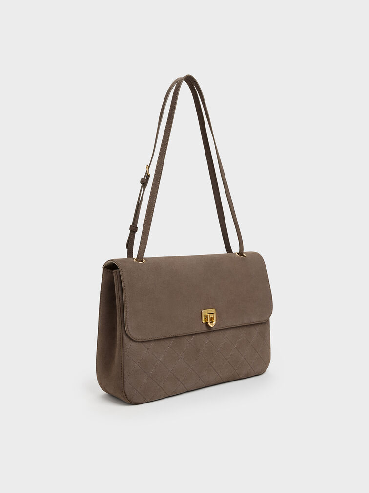 Tas Bahu Noane Elongated Handle, Stone Grey, hi-res