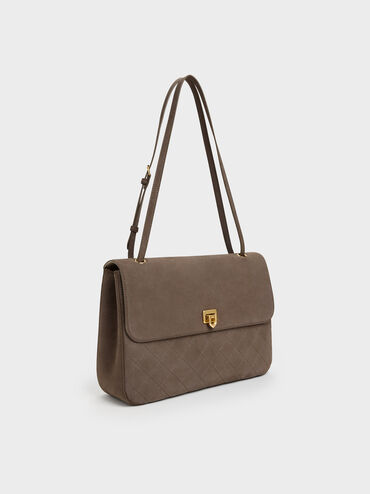 Tas Bahu Noane Elongated Handle, Stone Grey, hi-res