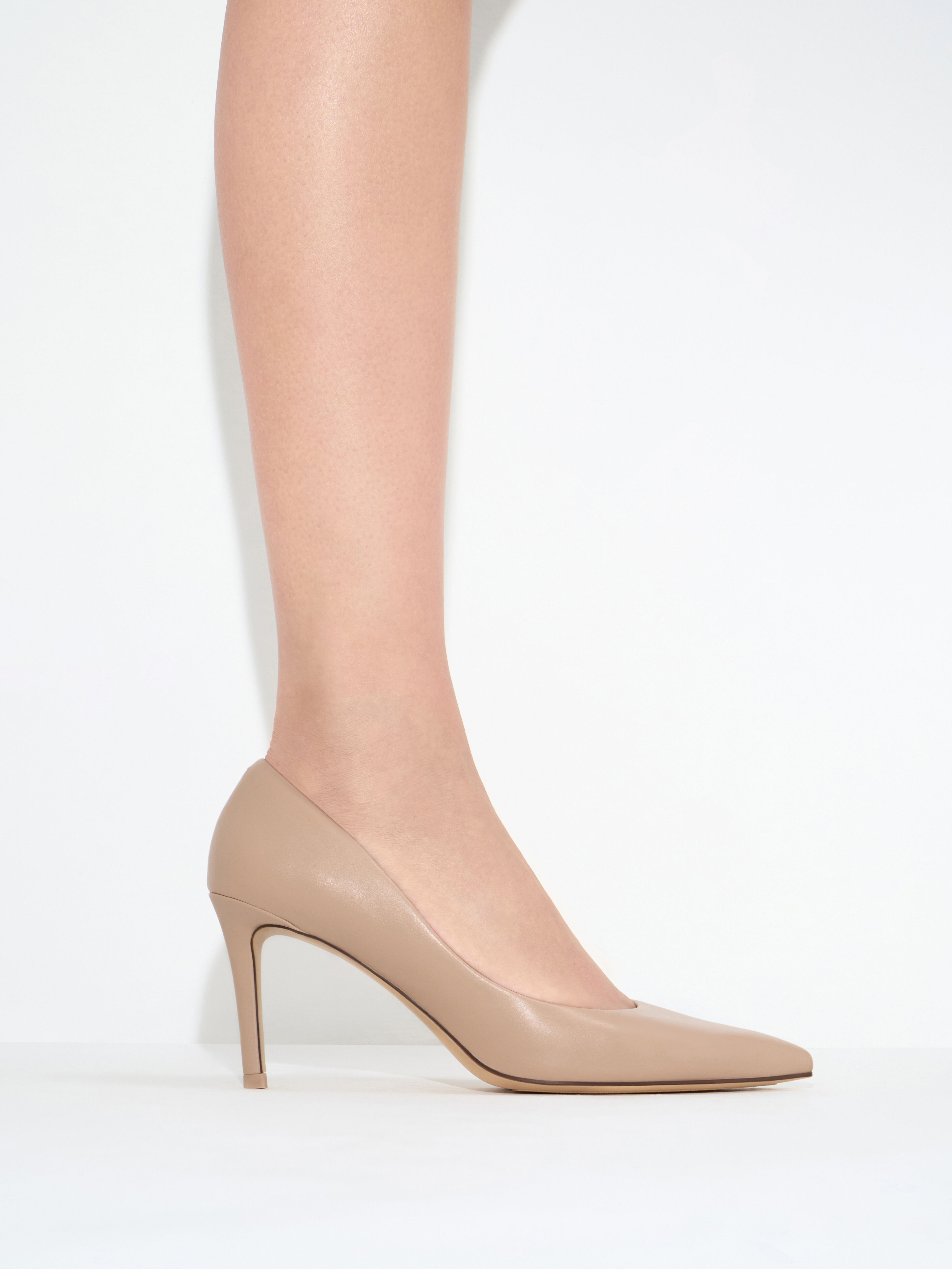 Nude Pointed Toe Stiletto Pumps 