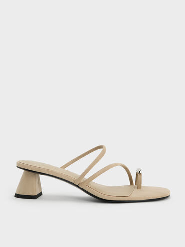 Sepatu Heels Strappy Toe-Ring, Taupe2, hi-res