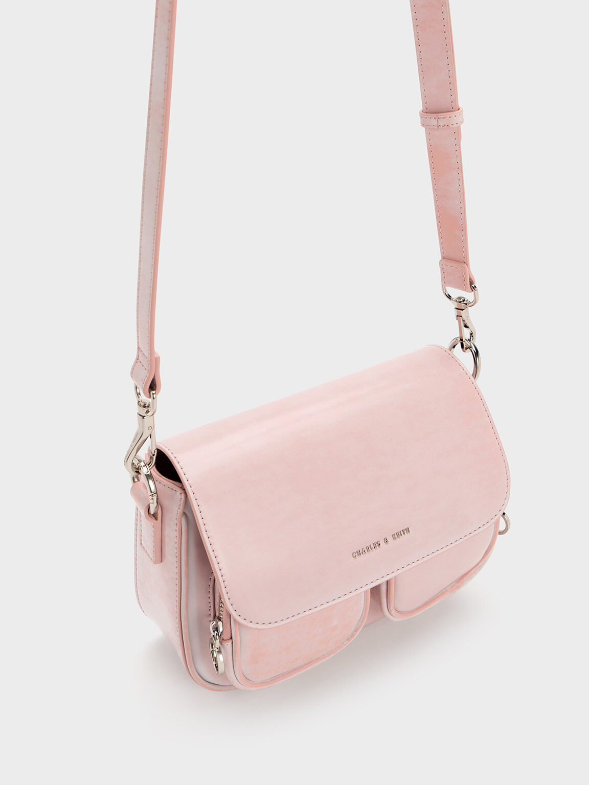 Charles & keith shop front flap sling bag