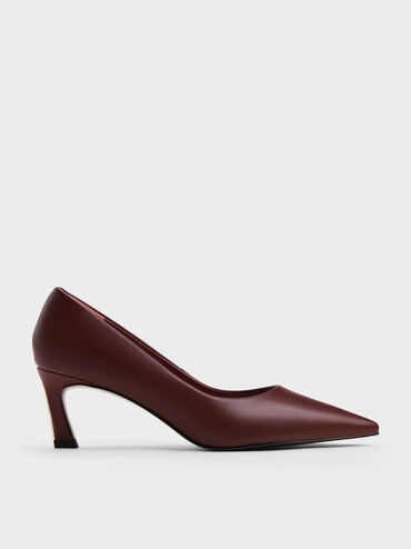 Kerra Pointed Mid Heels, Burgundy, hi-res