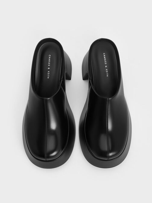 Sepatu Platform Mules Rubina, Black Box, hi-res